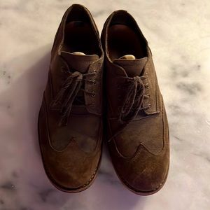 Mens Timberland Lace Up Oxford Brown Suede Shoes Size 9M